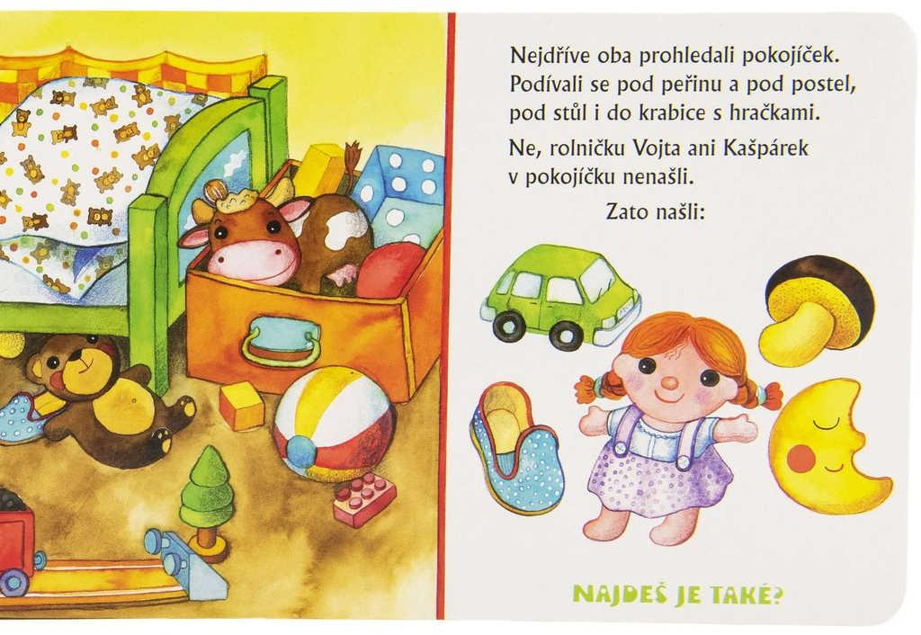 Knížka dětské leporelo Kam se ztratila rolnička? 24x16cm český text
