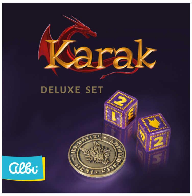 ALBI HRA Karak Deluxe set kovová mince a 2 kostky rozšíření ke hře v krabici