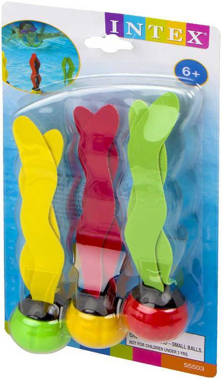 INTEX Míčky okřídlené potápěčské vodní set 3 barvy se stužkou 55503