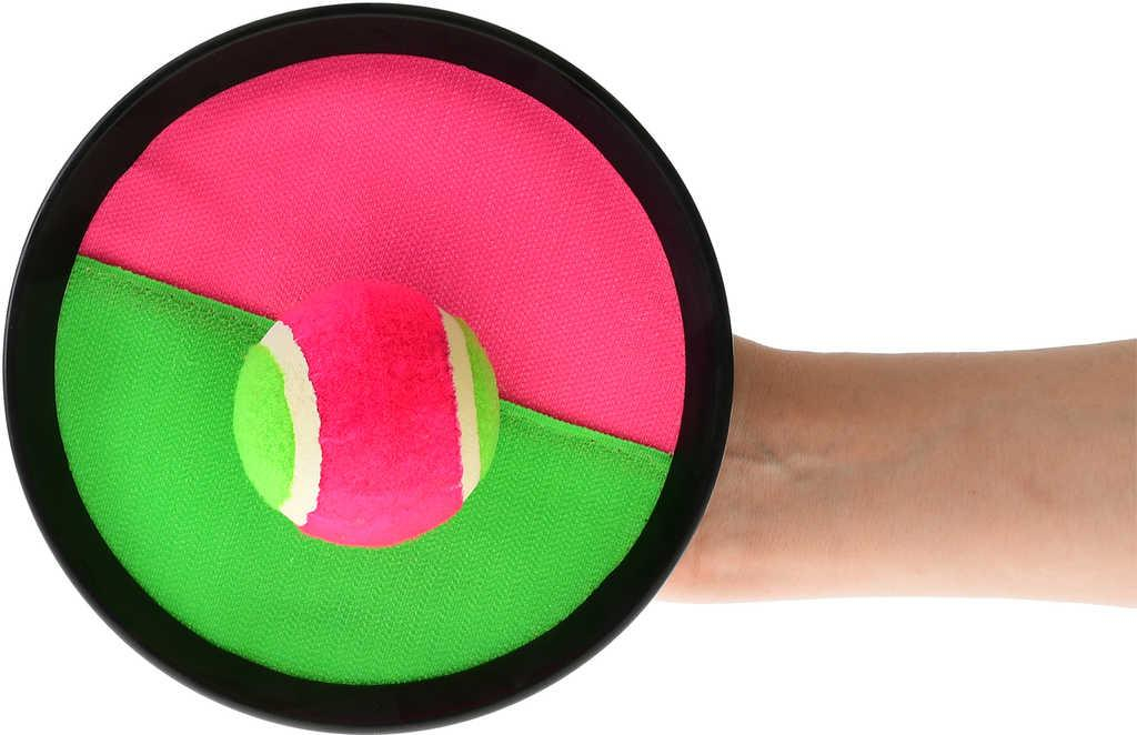 Hra Catch ball set s 2 talíře s míčkem na suchý zip 18,5cm na kartě