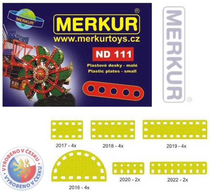 MERKUR ND111 Desky malé plastové set 20ks náhradní díl *KOVOVÁ STAVEBNICE*