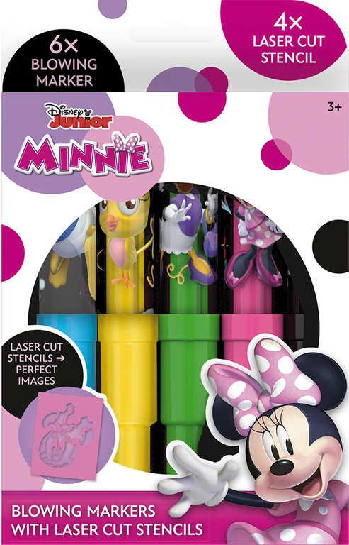 JIRI MODELS Foukací fixy set 6ks + 4 šablony Disney Minnie Mouse