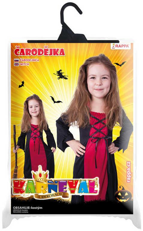 KARNEVAL Šaty Čarodějnice bordó vel. S (110-120cm) 4-6 let *KOSTÝM*