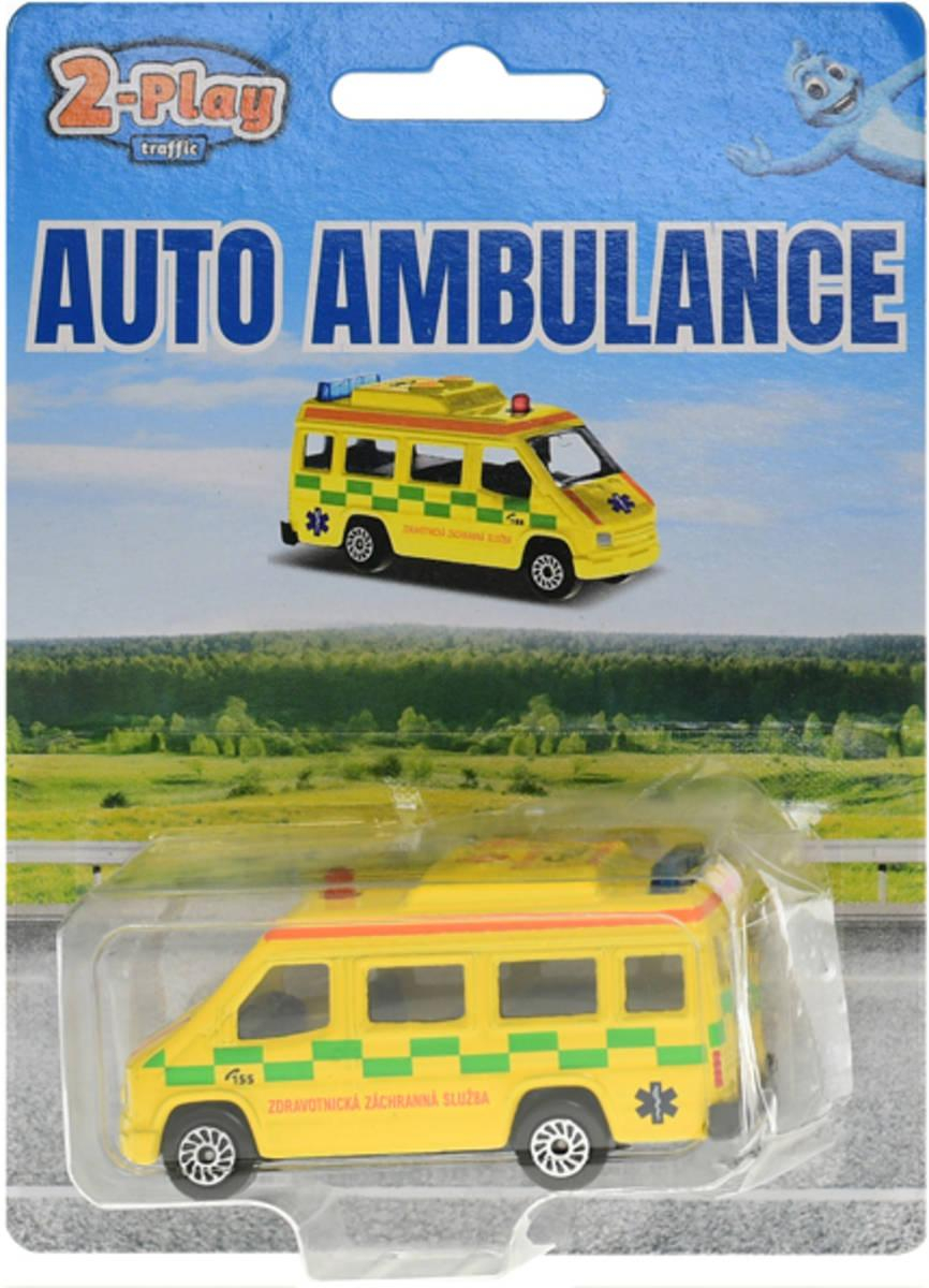 Auto ambulance CZ 2-Play Traffic sanitní vůz na volný chod kov