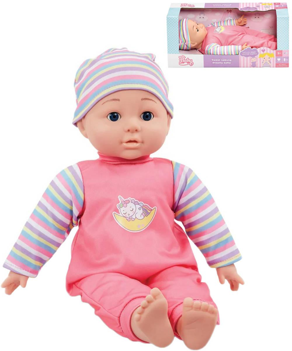 ADDO Panenka baby miminko v oblečku s jednorožcem mluvící na baterie Zvuk