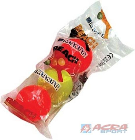 Míčky na plážový tenis náhradní gumové Mondo Beach 4cm set 3ks tenisáky sáček