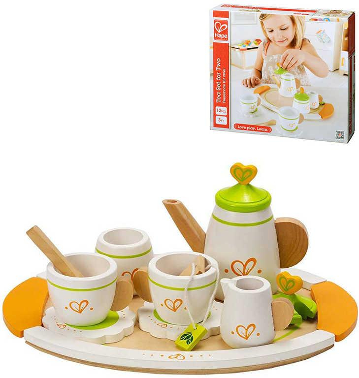 HAPE DŘEVO Dětská čajová souprava pro dva s tácem *DŘEVĚNÉ HRAČKY*