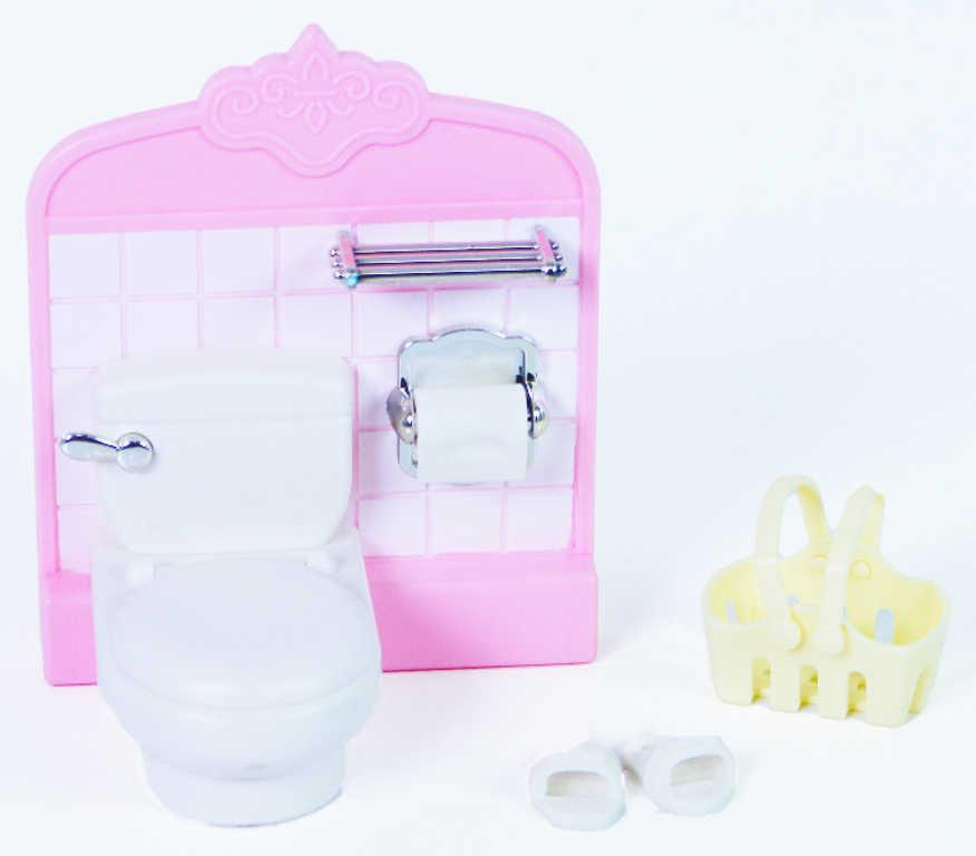 Sada nábytek mini doplněk do domečku pro panenky plast 3 druhy