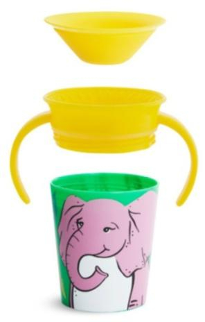 Munchkin - Juniorský hrneček WildLove 360° s oušky 177 ml - slon