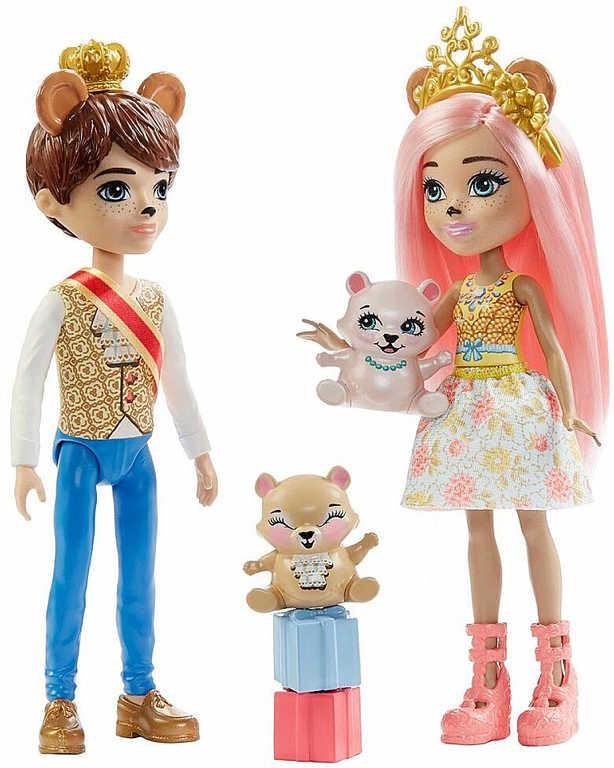 MATTEL Enchantimals set panenky Royal Braylee Bear a Brannon Bear s doplňky