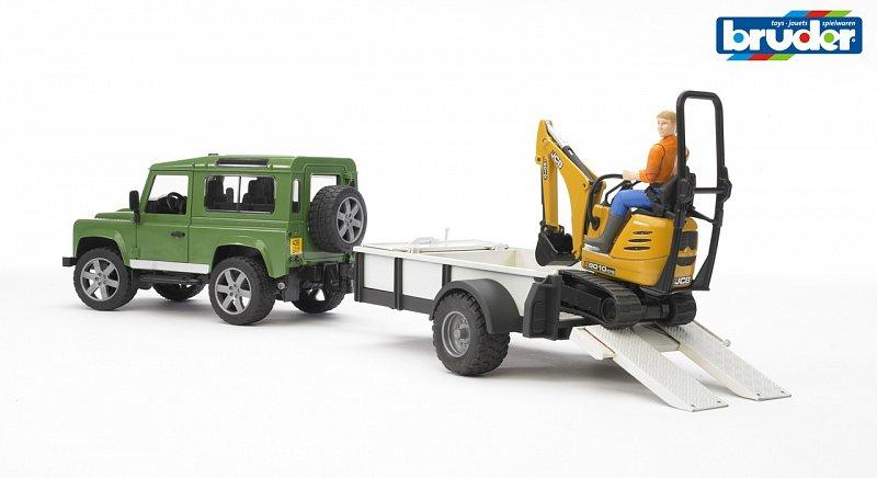 Konstrukční vozy - Land Rover s pásovým nakladačem JCB a postavičkou - ARCH.