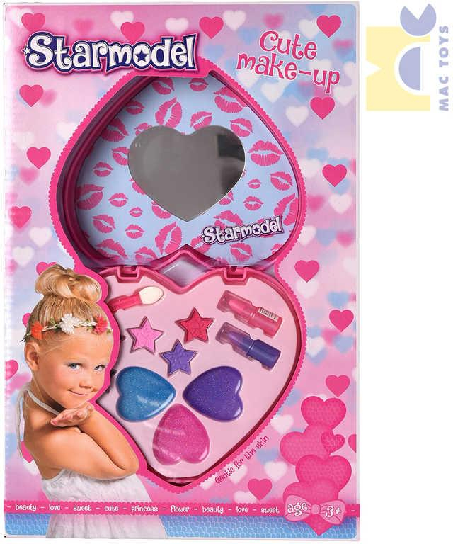 MAC TOYS Dětský Make Up dvojité srdíčko set dětské šminky v krabičce