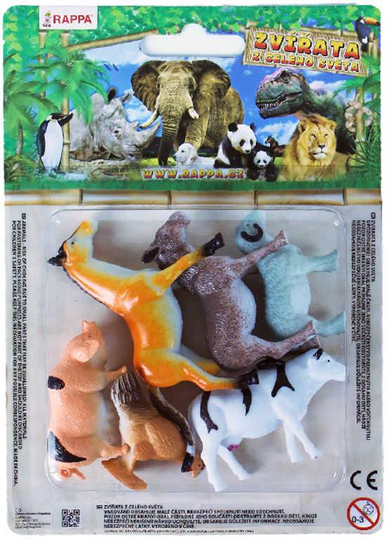 Zvířátka domácí 5-6cm set 6ks figurky farma blistr plast