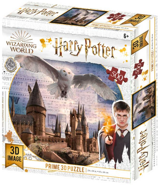 PUZZLE 3D Bradavice a Hedvika (Harry Potter) 61x46cm 500 dílků skládačka