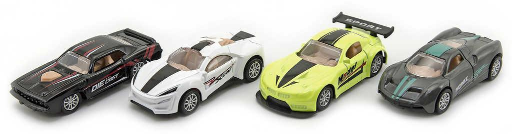 Auto sportovní 8cm model kovový na zpětné natažení různé druhy