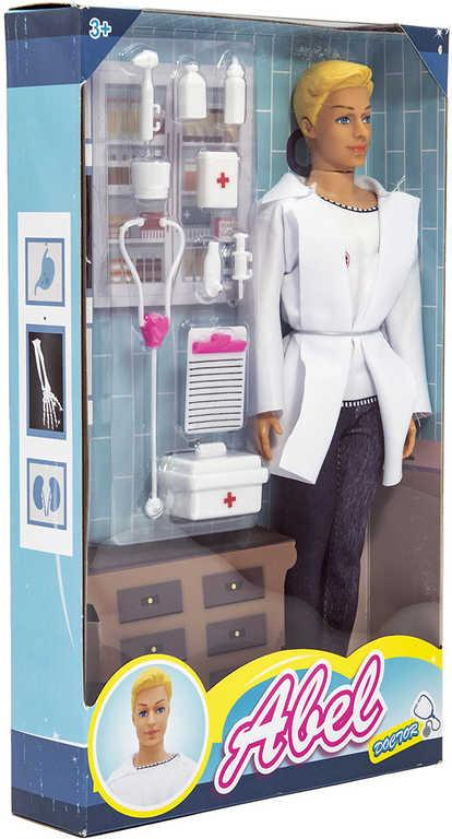 Panáček Abel doktor 30cm set panenka s lékařskými doplňky plast