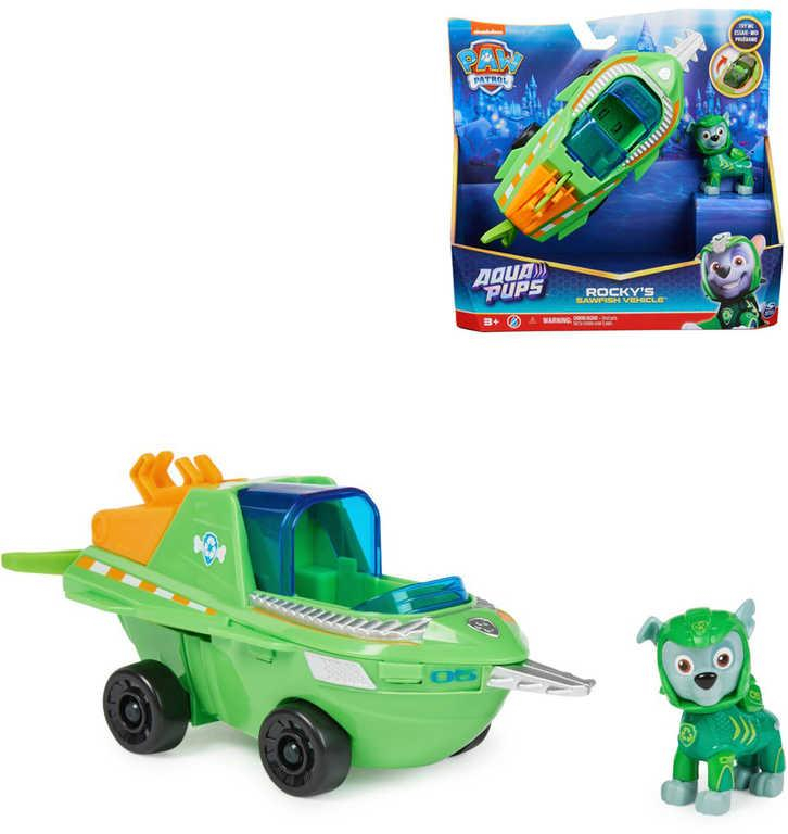 SPIN MASTER Tlapková Patrola Aqua Pups set záchranářské vozidlo + figurka Rocky