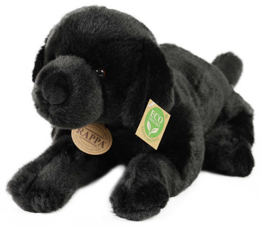 PLYŠ Pes Labrador 40cm černý ležící Eco-Friendly *PLYŠOVÉ HRAČKY*