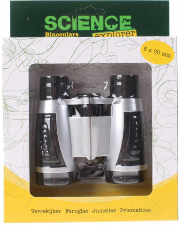 Dalekohled dětský plastový Science Explorer 5x30mm 3 barvy v krabici