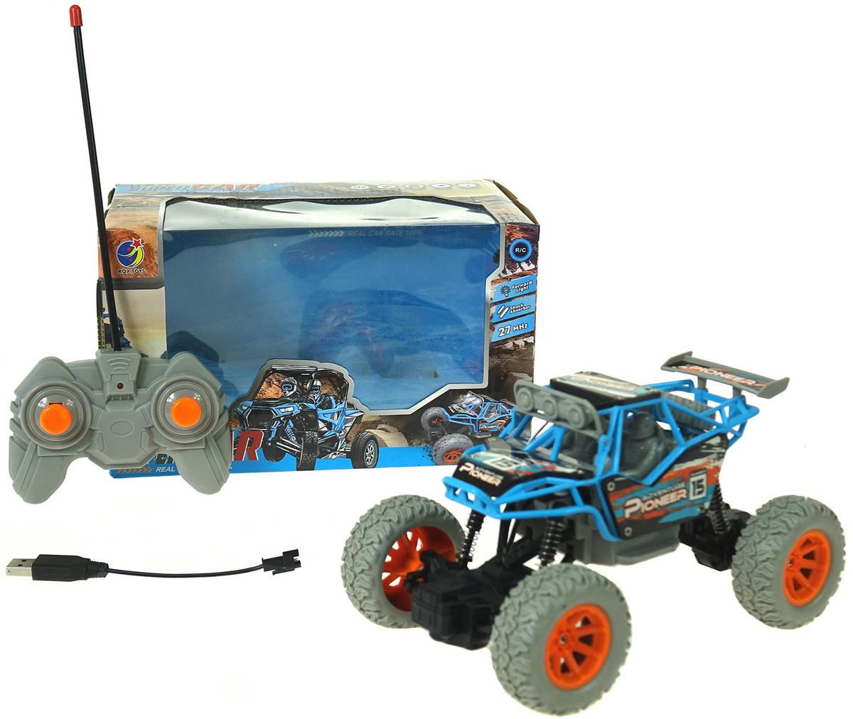 RC Auto terénní off-road na vysílačku 27MHz na baterie USB Světlo 2 barvy