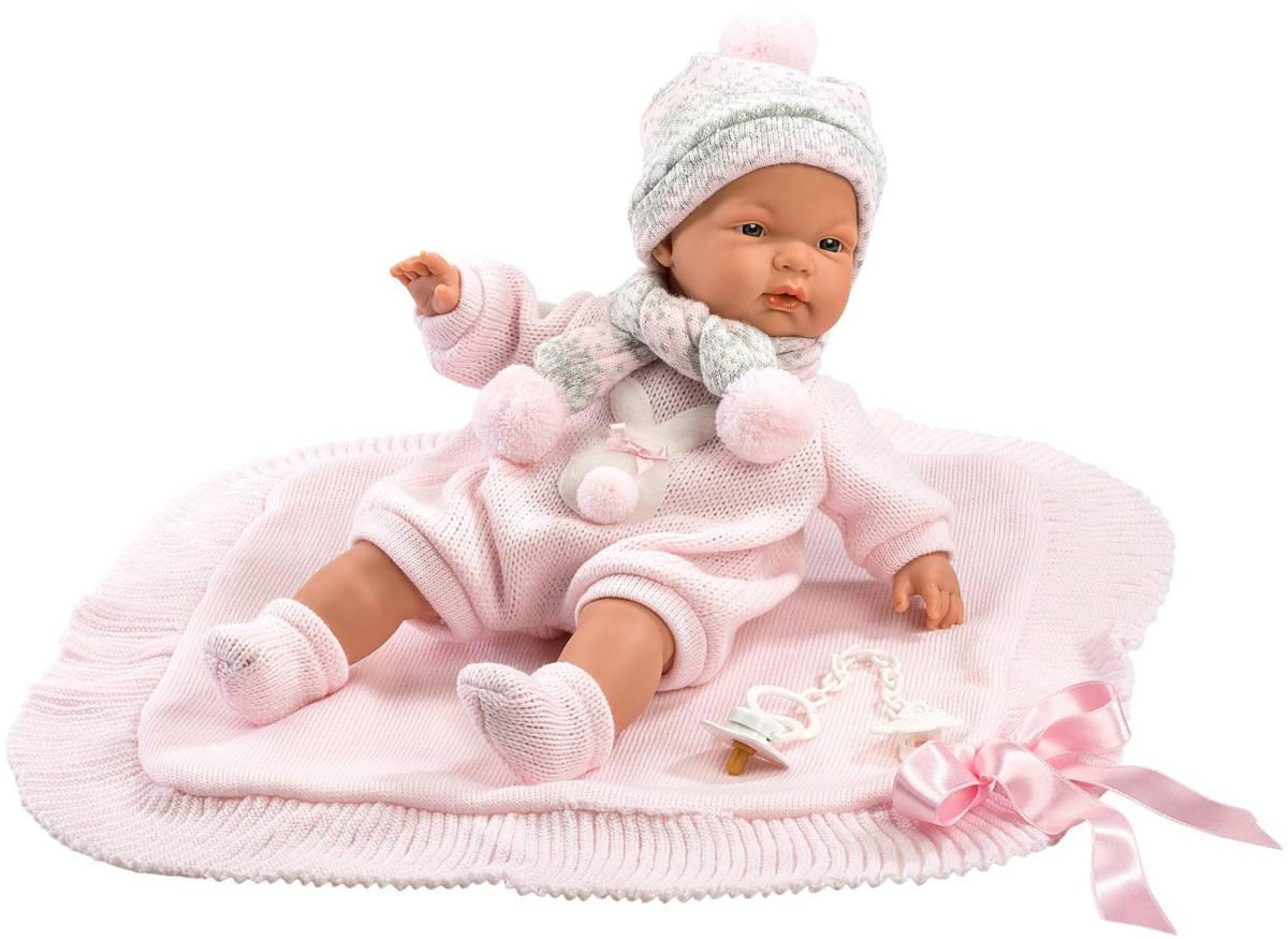 LLORENS Panenka realistická Baby Joelle holčička 38cm na baterie Zvuk
