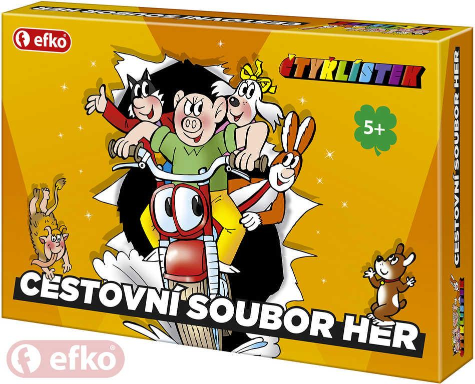 EFKO Cestovní soubor her Čtyřlístek na cesty *SPOLEČENSKÉ HRY*