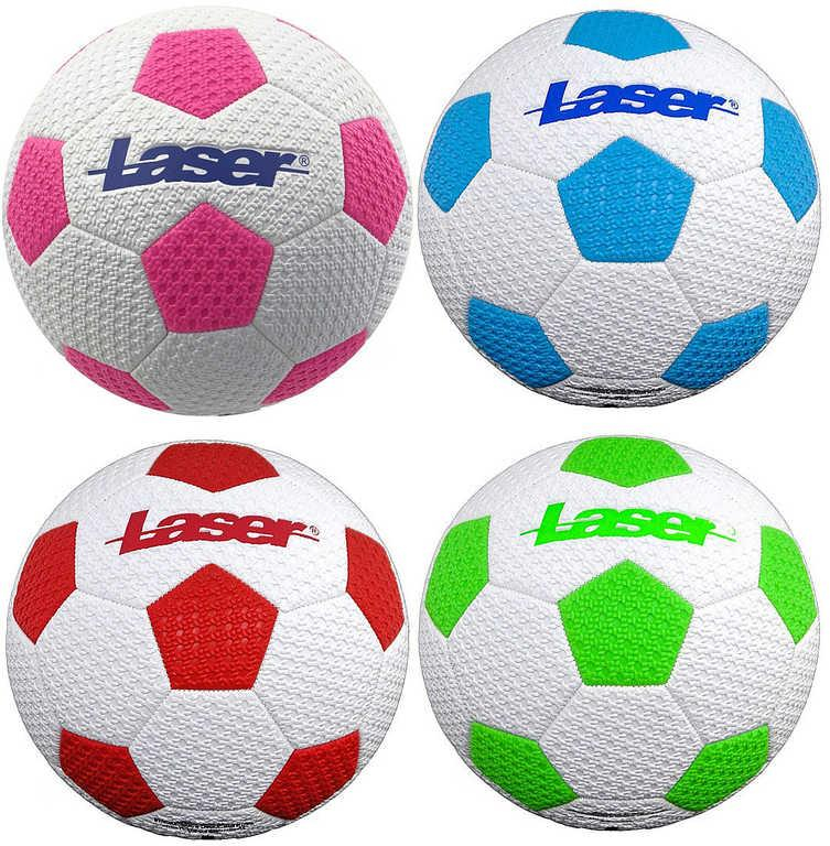 Míč kopačák fotbaloý balon s potiskem Laser na kopanou vel. 5 4 barvy