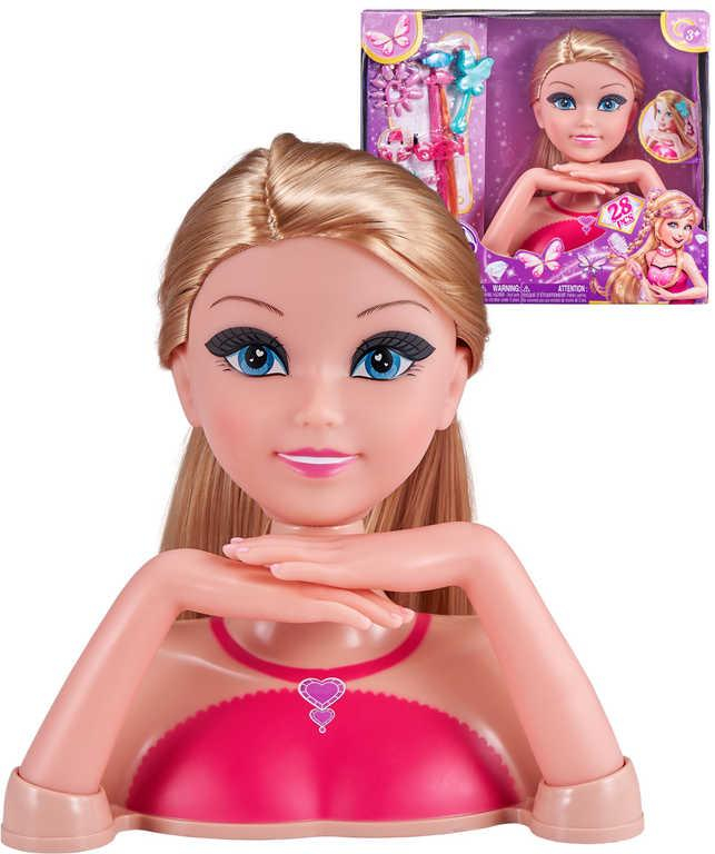 Sparkle Girlz Hlava česací set s kadeřnickými doplňky 28ks v krabici
