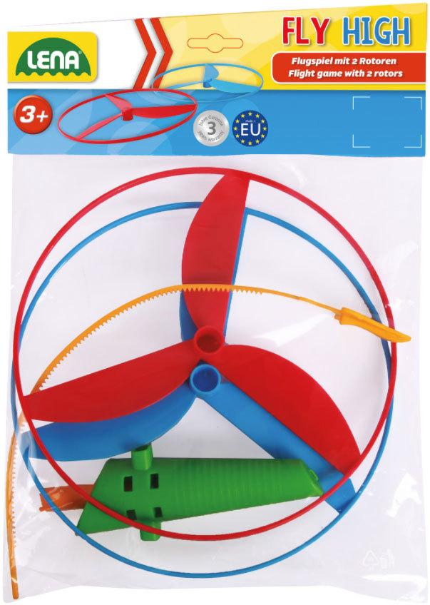 LENA Vrtulky vystřelovací 20cm set 2ks + startér plastový v sáčku 61290