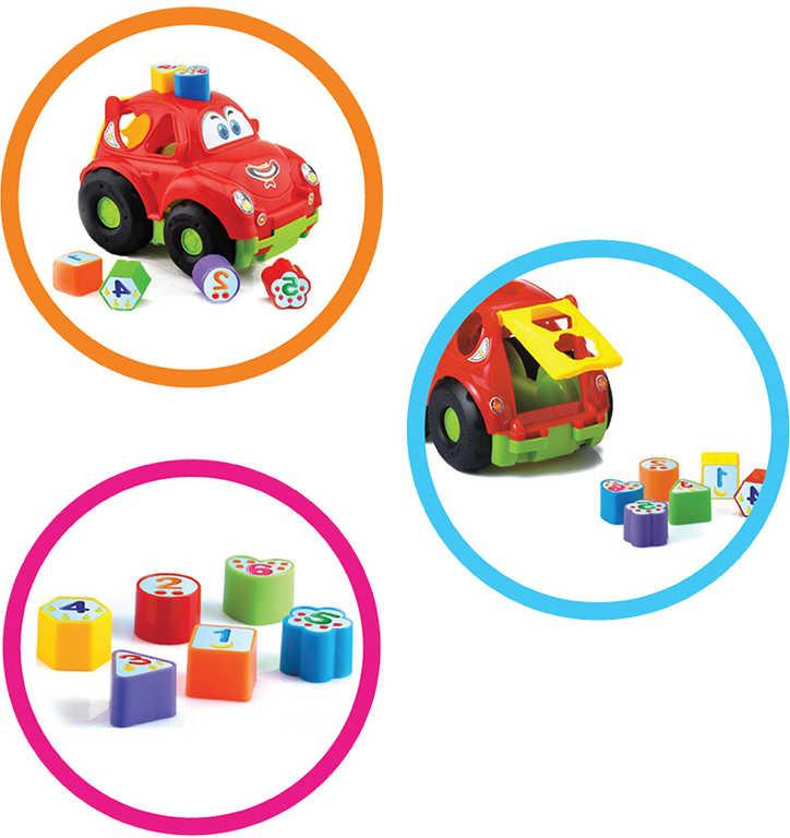 Baby auto vkládačka se 6 tvary počítání plast 2 barvy pro miminko