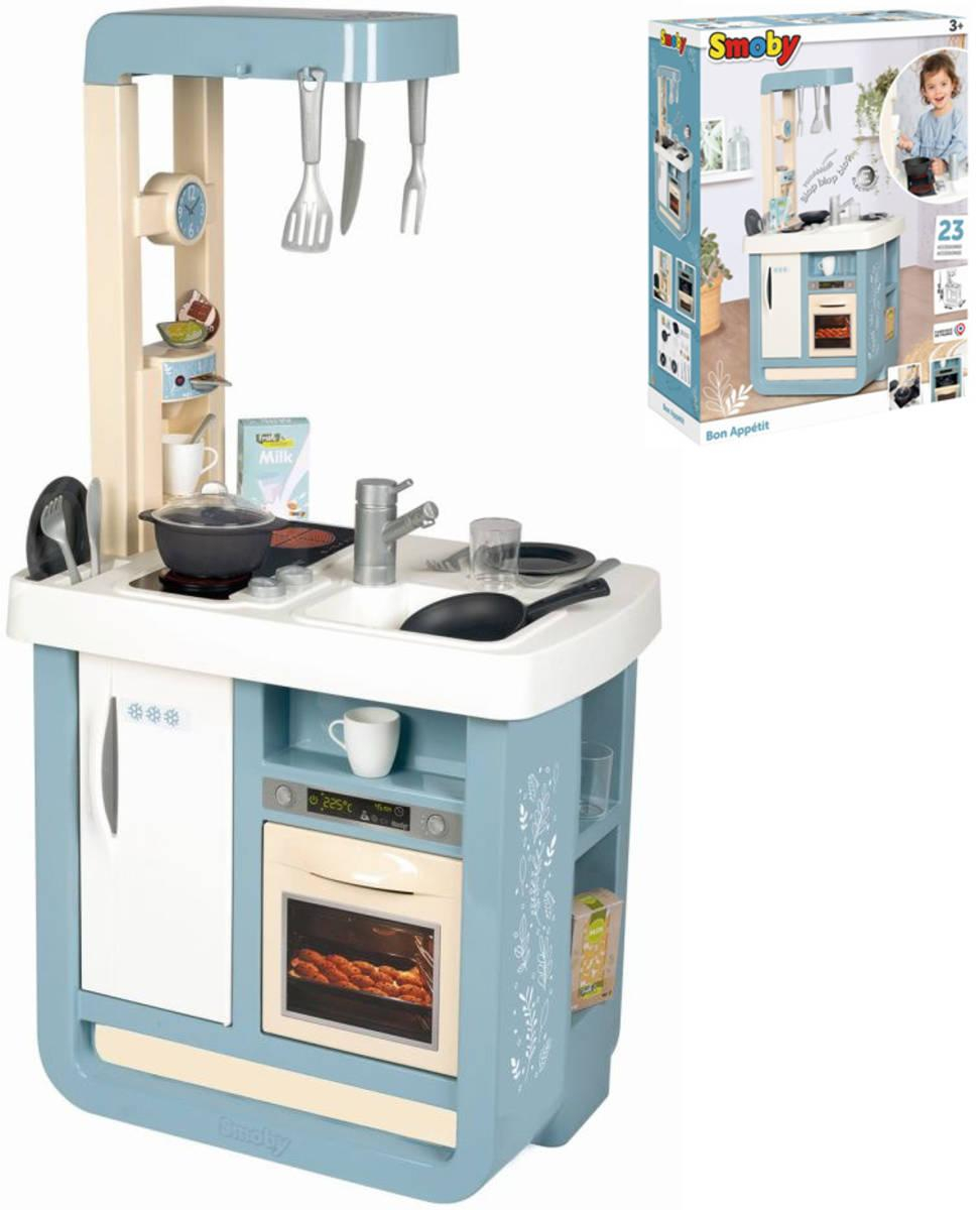 SMOBY Kuchyňka Bon Appetit dětské kuchyňské studio s nádobím na baterie Zvuk