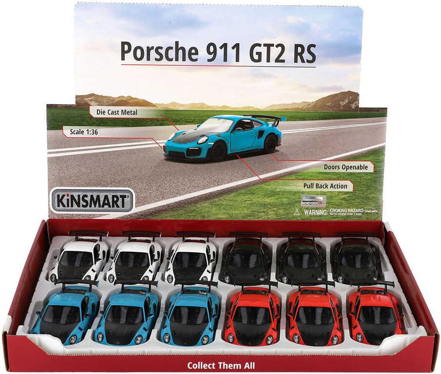 KINSMART Auto sportovní 1:36 Porsche 911 GT2 RS kov PB 13cm 4 barvy