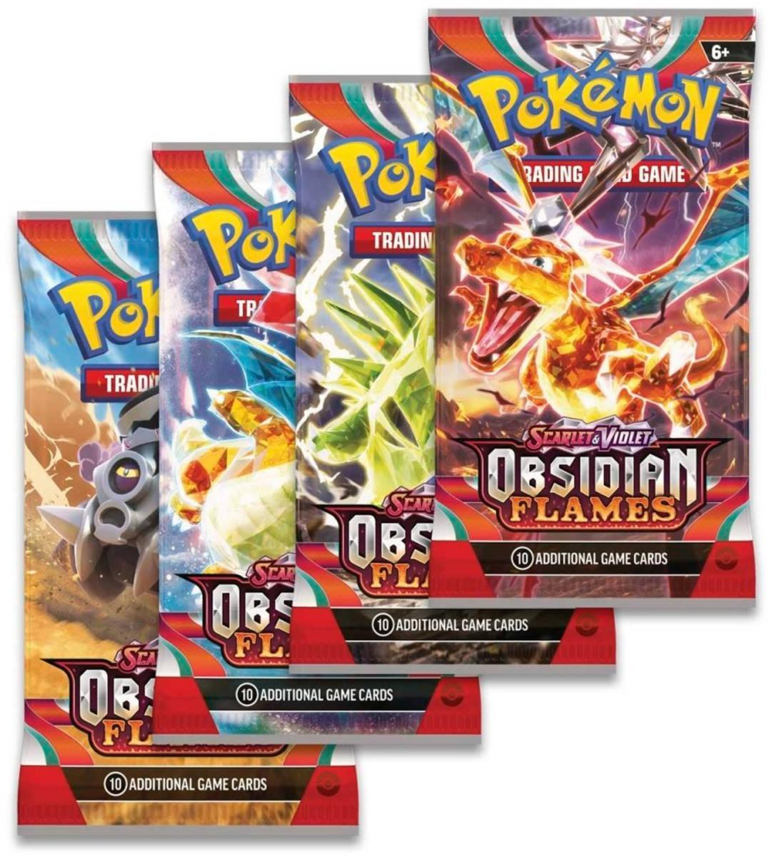 ADC Hra Pokémon TCG SV03 Obsidian Flames booster set 10 karet v sáčku