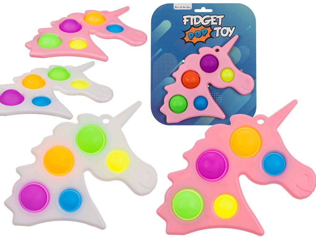 Hračka Fidget Pop, Jednorožec, cca 14,8 x 16,8 cm