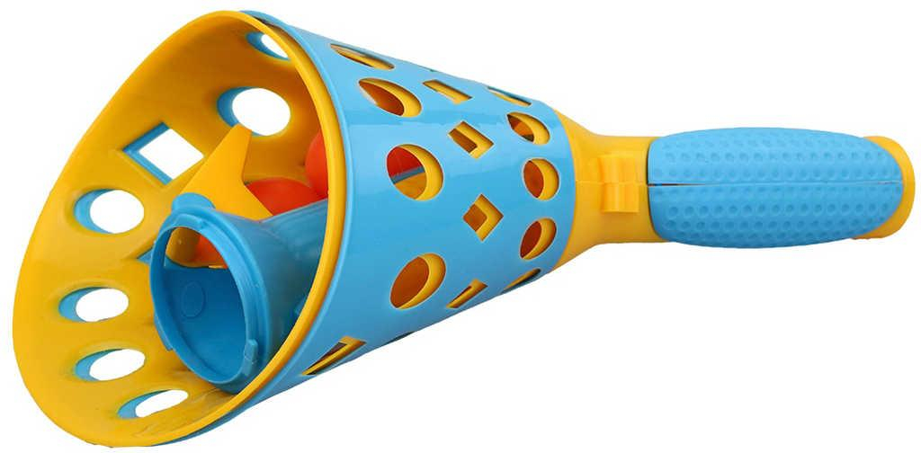 Hra Chyť míček catchball 27cm set 2 košíky se 2 míčky na vystřelení plast