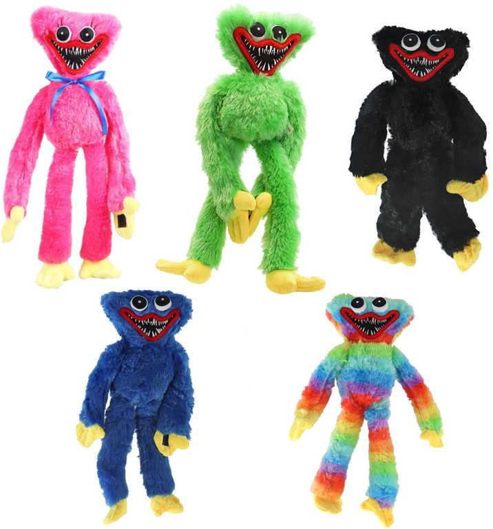 PLYŠ Huggy Wuggy 40cm veselá příšerka na suchý zip 5 barev