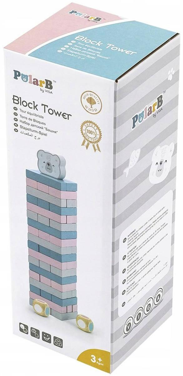 VIGA DŘEVO PolarB Hra věž balanční Jenga 54 dílků *DŘEVĚNÉ HRAČKY*