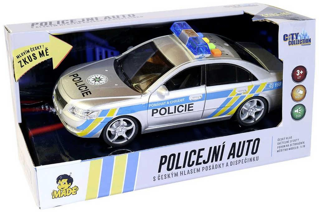 Auto osobní česká policie 24cm s hlasem posádky na baterie CZ Světlo Zvuk