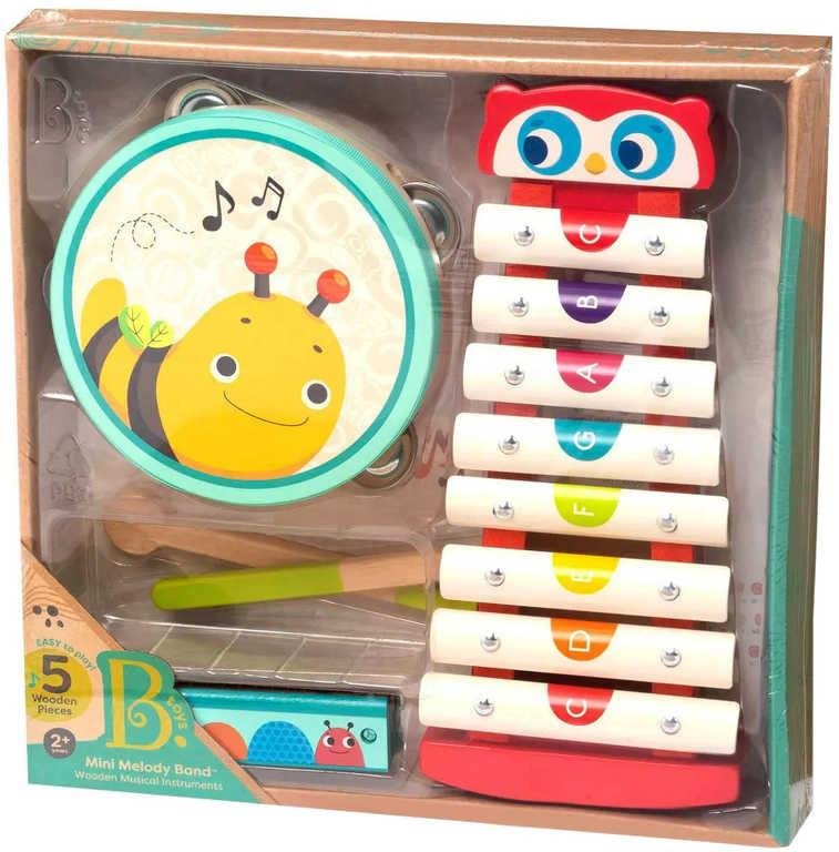 B-TOYS DŘEVO Baby dětské hudební nástroje set 3ks *DŘEVĚNÉ HRAČKY*