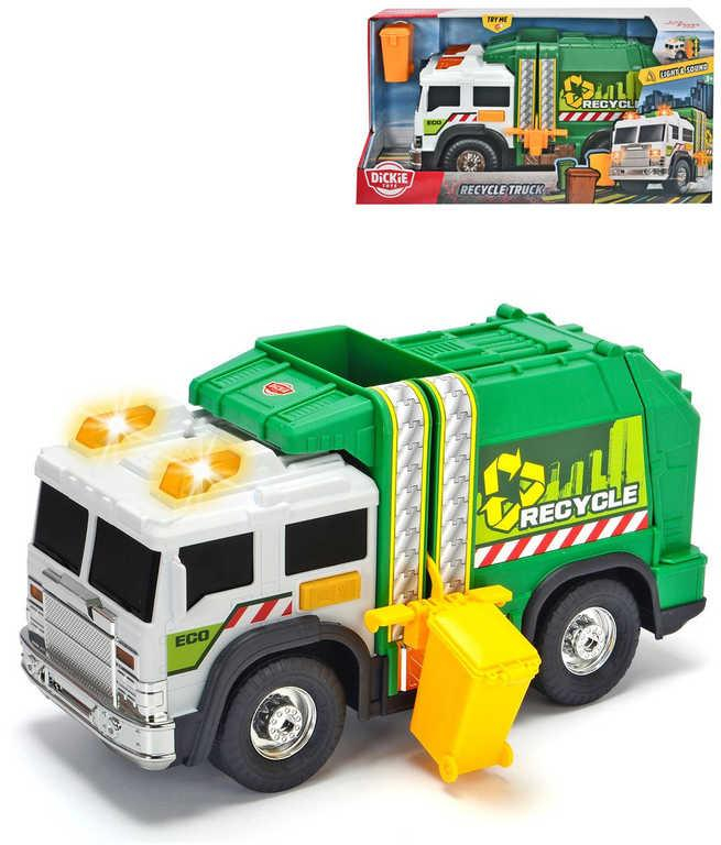 DICKIE Auto popelářské 30cm set s kontejnerem na baterie Světlo Zvuk