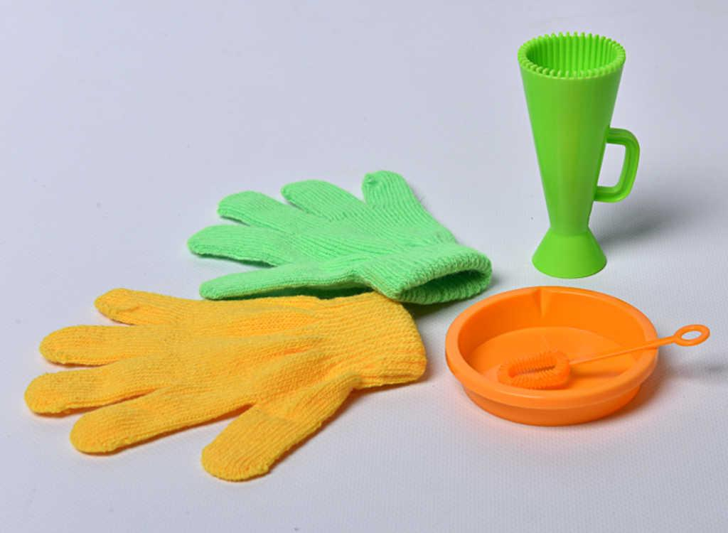 MAC TOYS Bublifuk zábavný skákající bubliny set s rukavicemi a doplňky