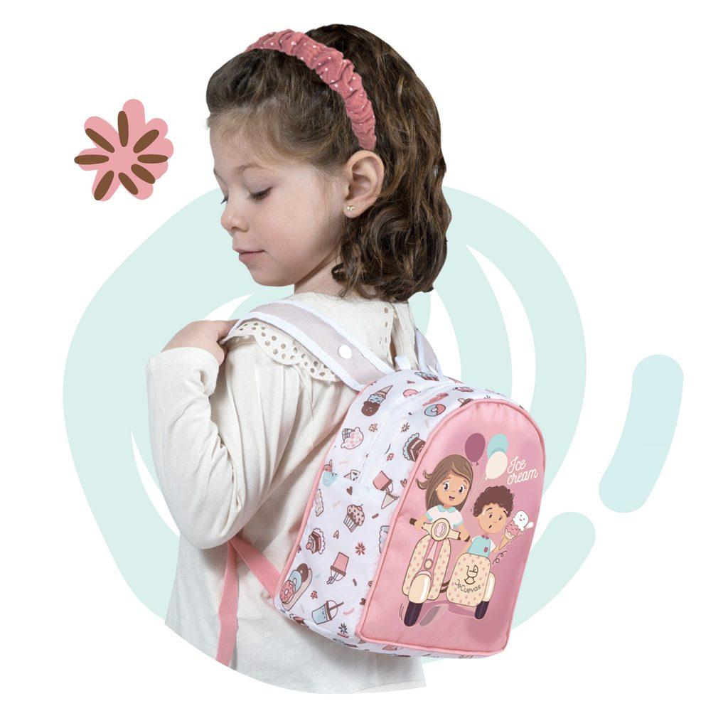 DeCuevas 80048 Skládací kočárek pro panenky s batůžkem SWEET 2022 - 81 cm
