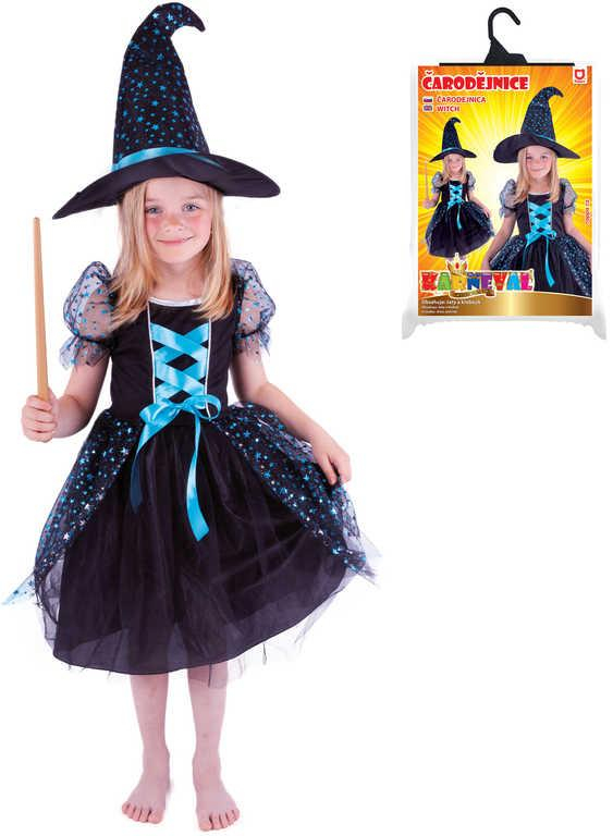KARNEVAL Šaty čarodějnice Agáta vel. S (104-113cm) 3-5 let *KOSTÝM*