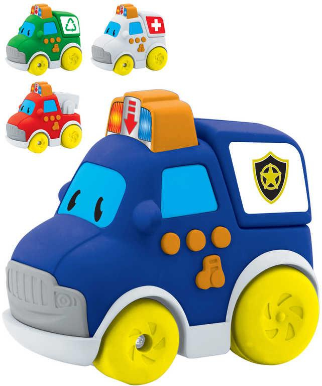 Autíčko baby záchranáři na baterie Zvuk 4 druhy plast v krabici
