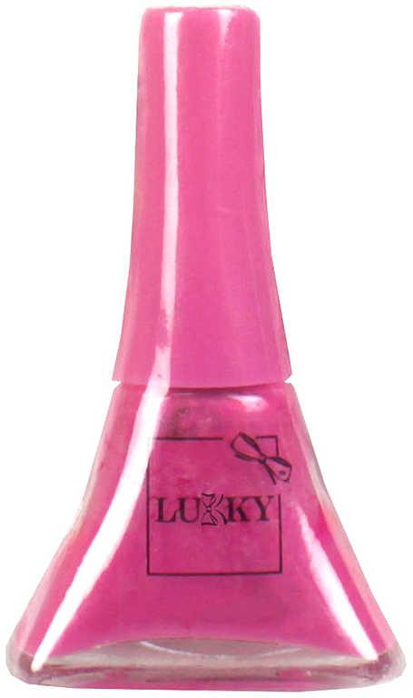 LUKKY Lak na nehty Lollipopz dětský Pastelově růžový slupovací 5,5ml na kartě