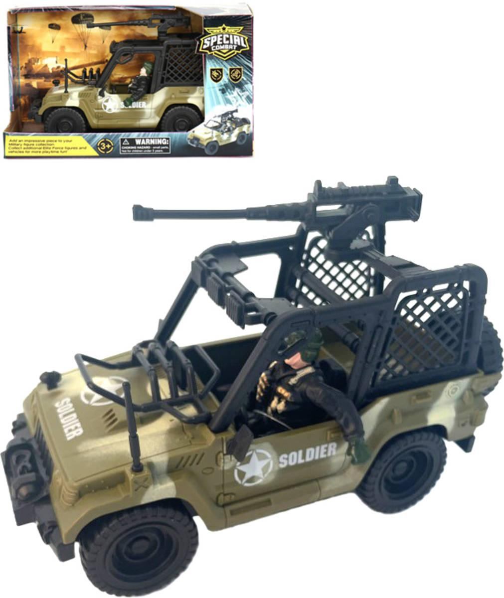 Auto vojenské průzkumné army vozidlo set s figurkou a doplňky plast