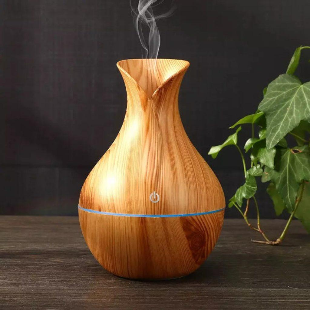 Hütermann W36 aroma difuzér 130ml světlé dřevo - ultrazvukový, 7 LED barev
