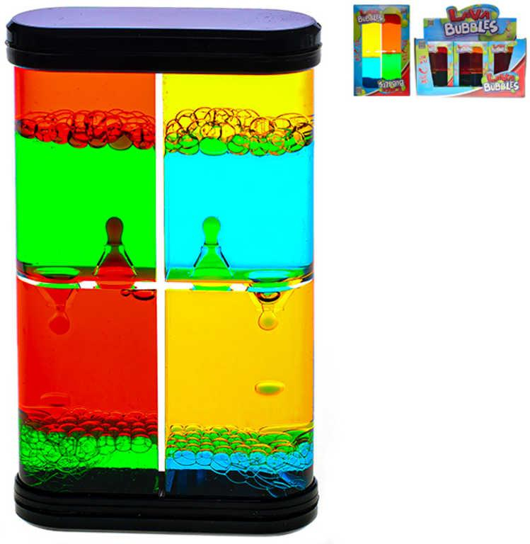 Lávové bubliny multicolor vícebarevné 14cm antistresová dekorace