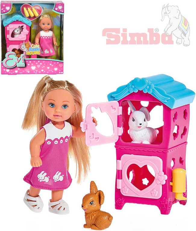 SIMBA Evi Love Panenka Evička králíkárna 12cm set s doplňky v krabičce