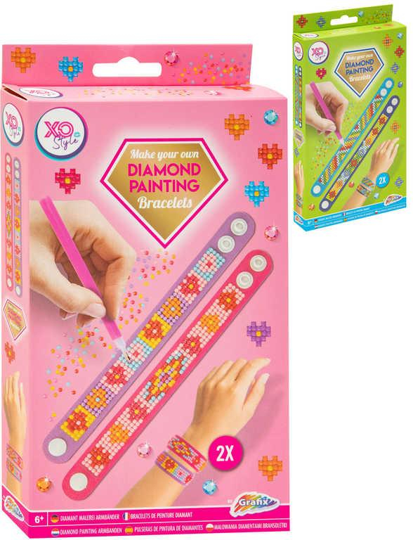GRAFIX Výroba náramků z kamínků kreativní set Diamond Painting 2 barvy